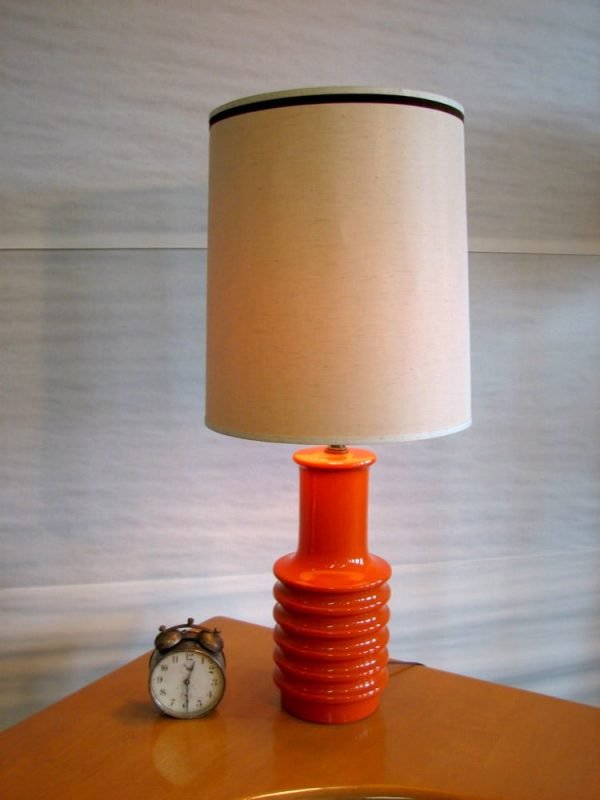 Orange Ceramic Lamp