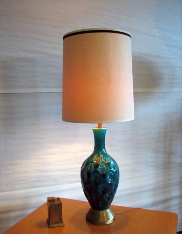 60's Turquoise Table Lamp