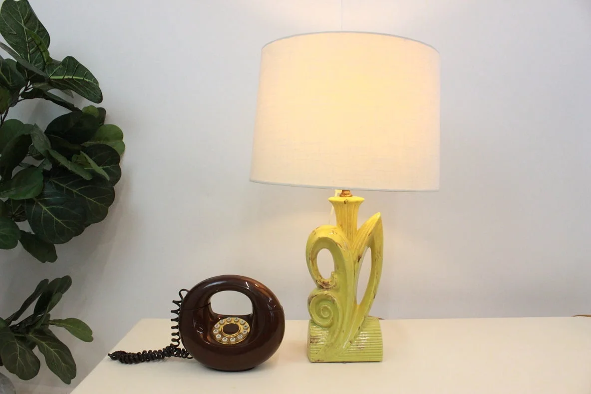 50's Swirl Ceramic Lamp