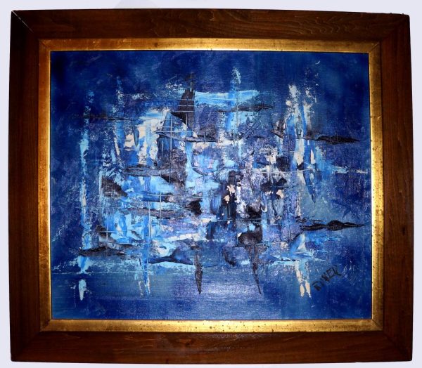 Blue Modern Abstract Painting