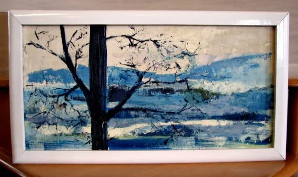 Blue Tree Modern Painting