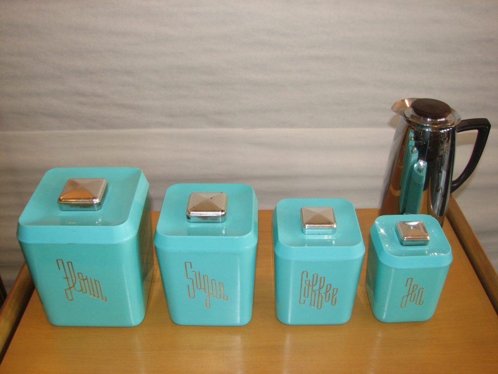 Set Of Turquoise Canisters 8 