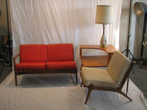 MCM Danish Loveseat and Chair