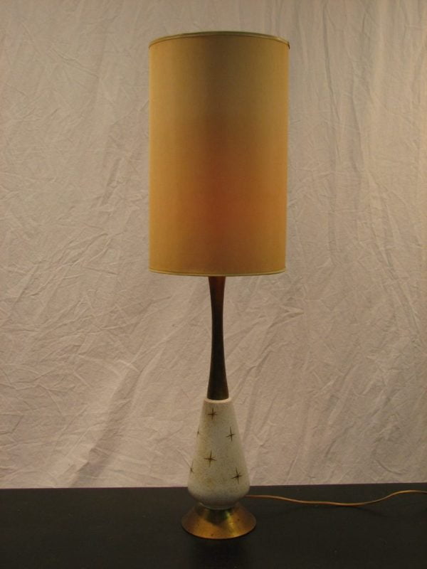 50's-60's Starburst ceramic lamp