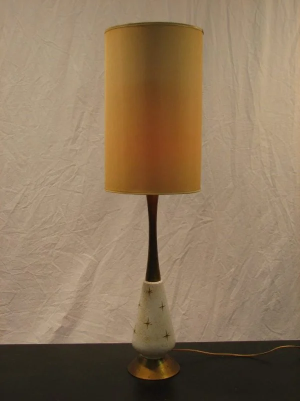 50's-60's Starburst ceramic lamp