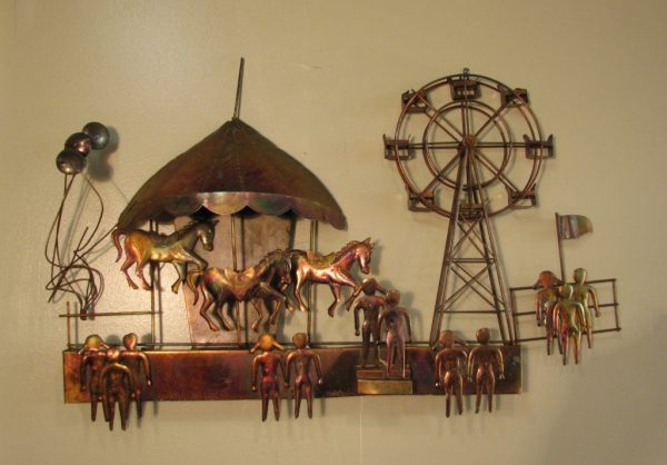 Vintage wall sculpture Jere style