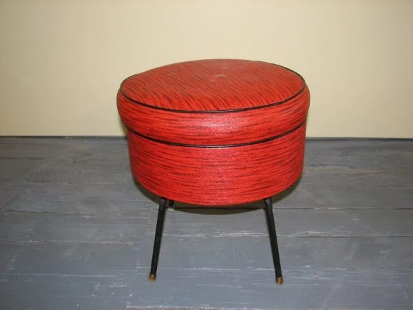 Mid Century Modern foot stool with storage