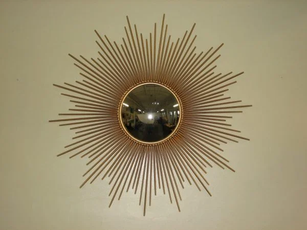 MCM Gilded Sunburst Mirror