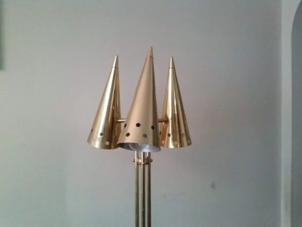 Mid Century Modern Bullet brass floor lamp