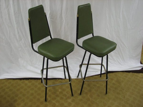 Green Bar Stools pair