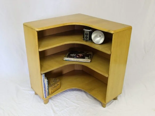 Heywood Wakefield corner bookcase