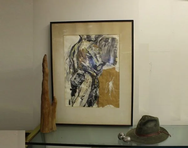 Mixed media collage painting by Taylor