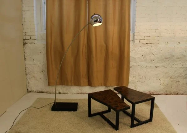 Arc floor lamp / eyeball shade chrome |