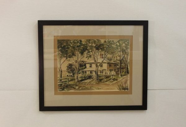 Farmhouse watercolor by R. Mason |