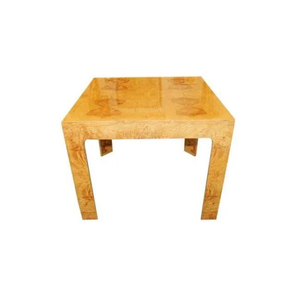 Milo Baughman Parson's style burlwood table |