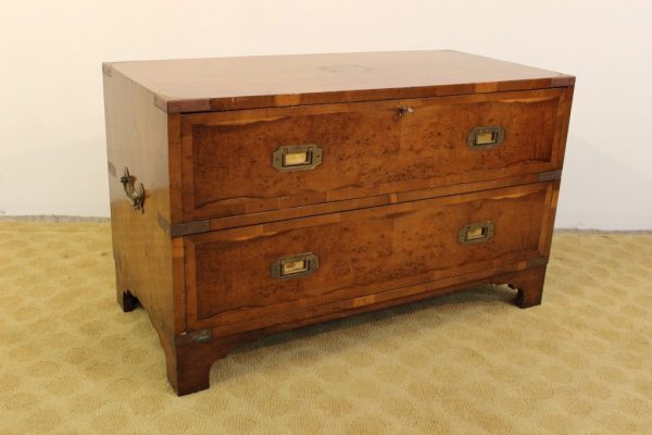 Mid Century Modern Burlwood chest 2 drawers |