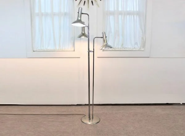 Vintage 3 head chrome floor lamp 60's-70's|