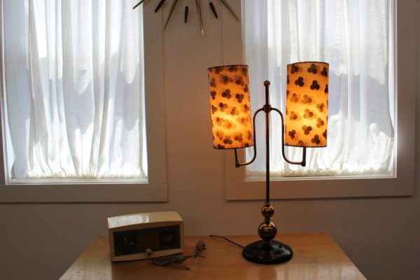 Majestic table lamp 2 fiberglass shades| |