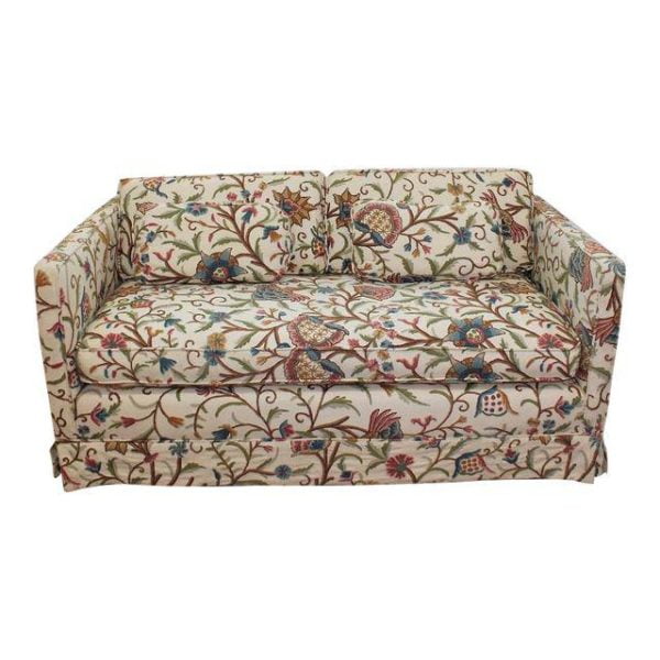 Vintage boho chic floral sofa loveseat |