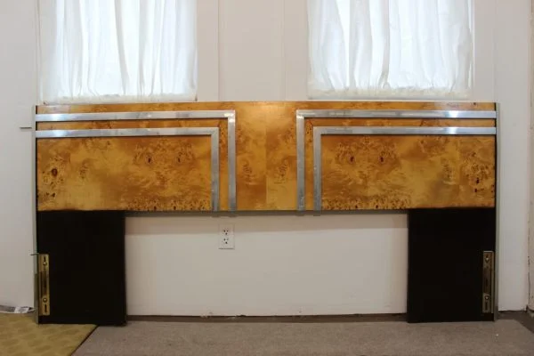 Milo Baughman style headboard |