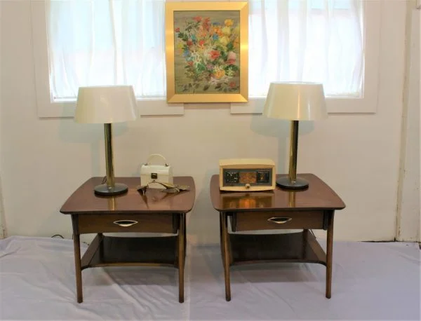End tables with burlwood centers |