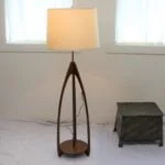 teak floor lamp