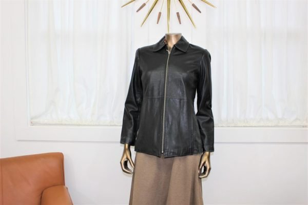 Vintage black leather jacket |