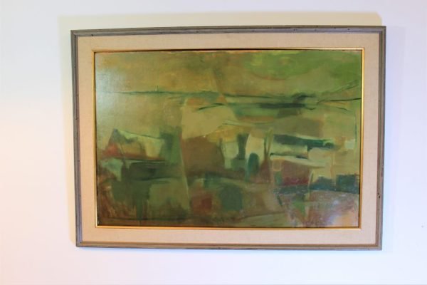 Vintage abstract painting by Barbara Levin |