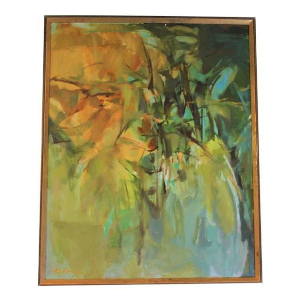 Autumn Reflections Abstract painting on board |