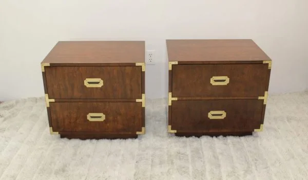 Dixie campaign style end tables / nightstands |
