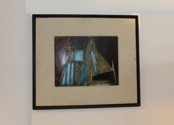 Mid Century Modern textured painting by Nuñez |