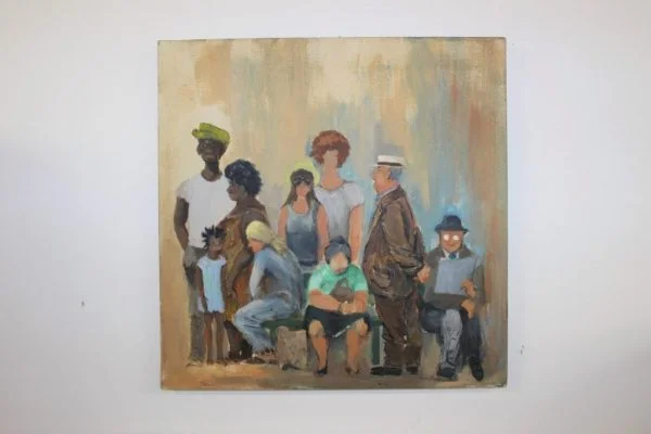 Bus stop painting on canvas |