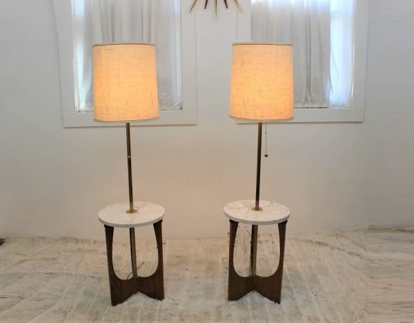 Mid Century Modern pair of floor lamps |