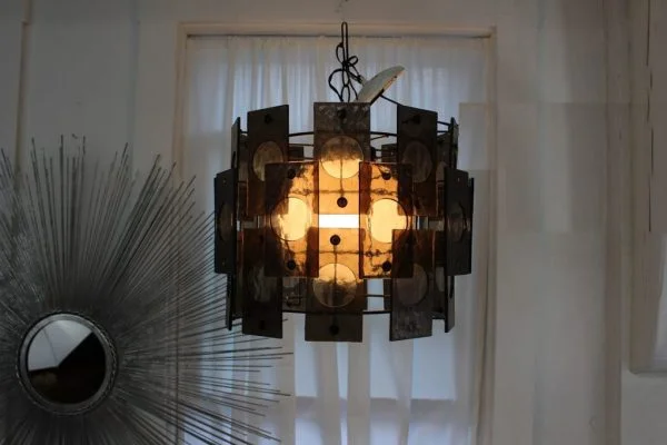Black acrylic chandelier |