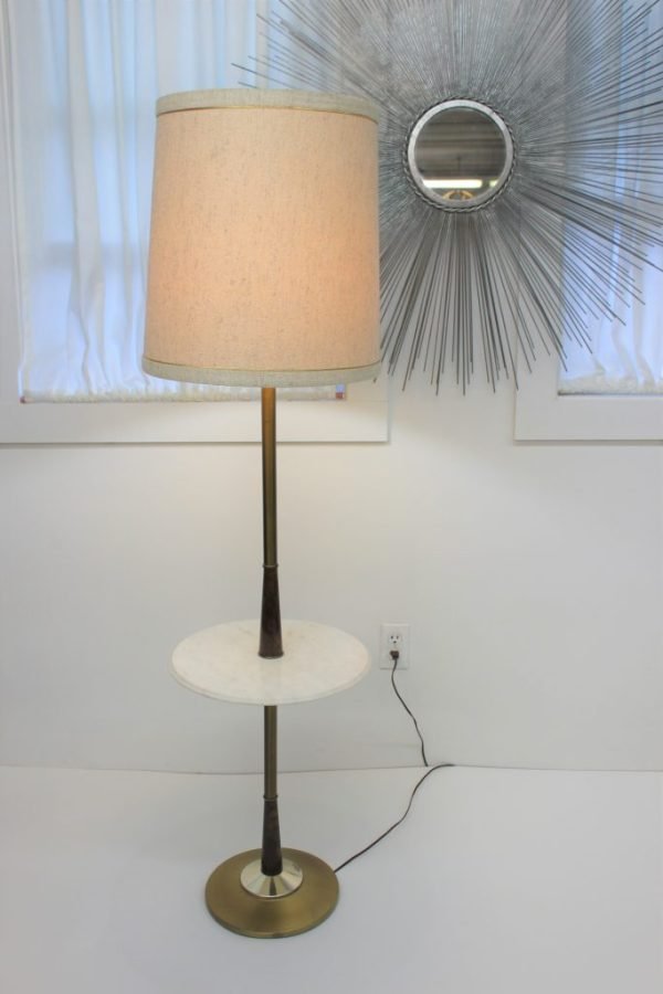 Laurel style floor lamp with marble table |