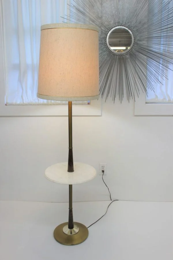 Laurel style floor lamp with marble table |