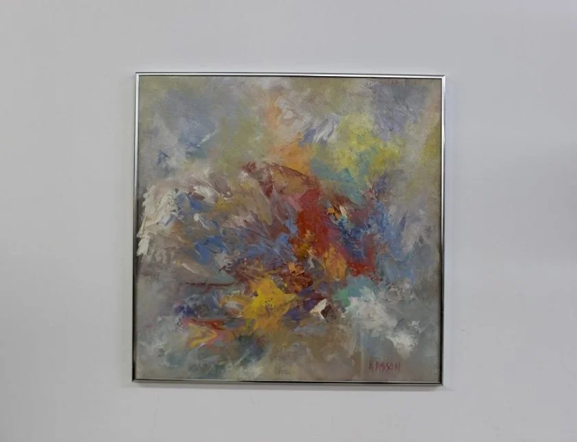 Mid Century Modern abstract painting by K Dobson |