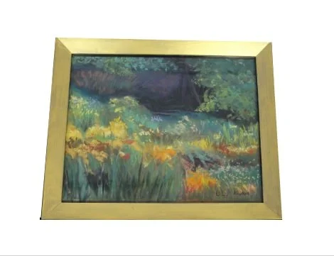 Garden pastel drawing by Lily Kwan |