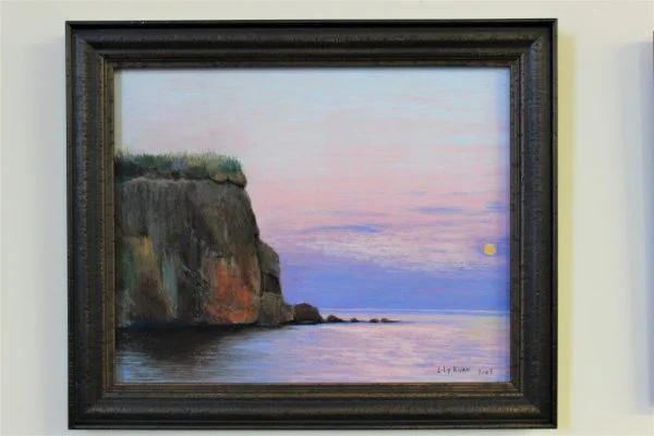 Split rock pastel drawing by Lily Kwan |