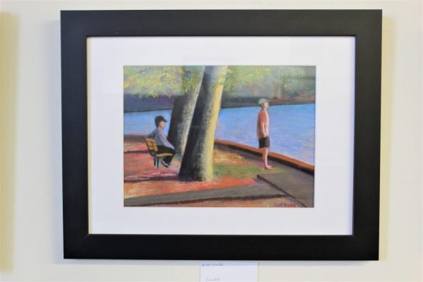 Sunset Pastel drawing by Lily Kwan