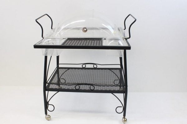 Vintage metal cart, snack cart, tea cart |