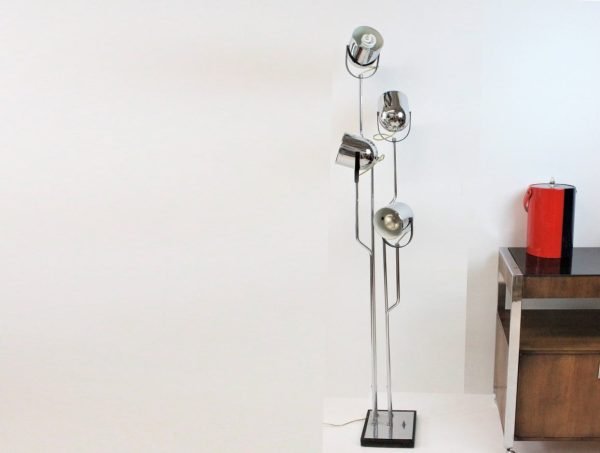 Mid Century Modern chrome floor lamp |