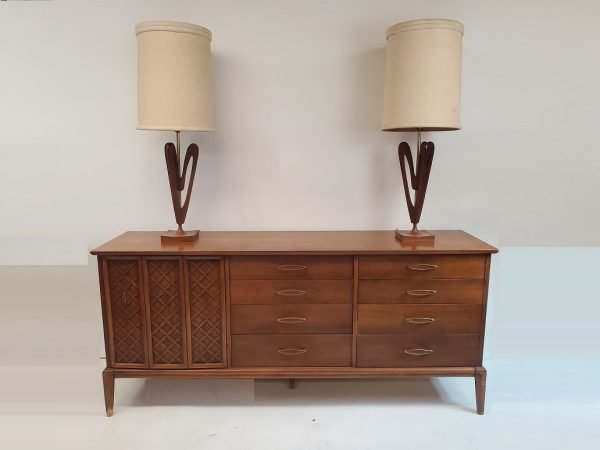 Mid Century Modern Damask pattern dresser |