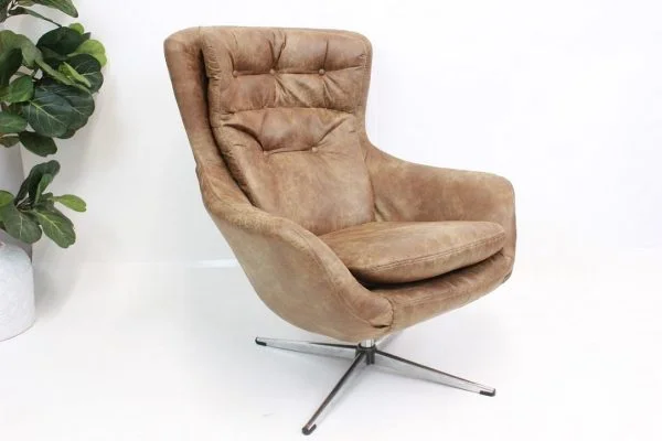 Overman lounge chair in faux leather | - Image 9