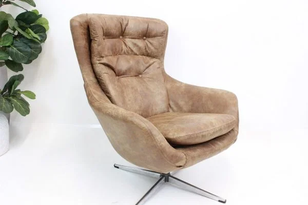 Overman lounge chair in faux leather | - Image 3