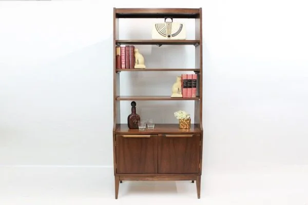 Mid Century Modern Bookcase Free standing |