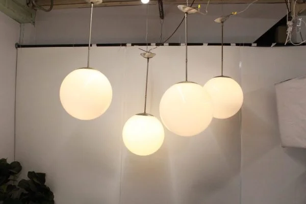 Set of 4 Paul Mayen for Habitat globe lights large|