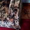 Mid Century Modern tuxedo sofa Jack Lenor fabric - Image 3