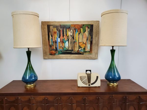 Mid Century Modern ceramic lamps pair Royal Haeger | - Image 2