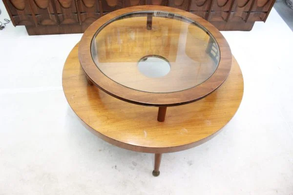 Gilbert Rohde style round coffee table |